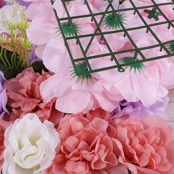 Colorful Rose Green Plants Leaf Artificial Flower Wall Photo