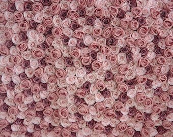 Mauve Pink Rose Flower Wall Photo Backdrop,Floral Panels For Wedding Party Display Window Backdrop Home Baby Girl Nursery Flower Wall Decor