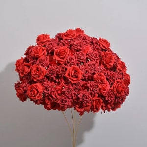 Red Rose Flower Ball,Wedding Table Centrepiece,Flower Ball For Wedding/Anniversary/Party Event/Baby Shower/Home/Shop Table Centerpiece Decor