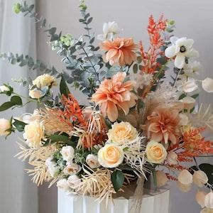 Champagne color Rose Artificial Flower Balls,Flower Ball For Boho Wedding Party Event Home Shop Table Centerpieces Decor,Floral Table Runner