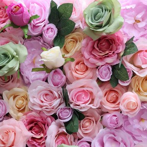 Lavender Green Rose Flower Wall Photo Backdrop,florals Panels for Boho ...