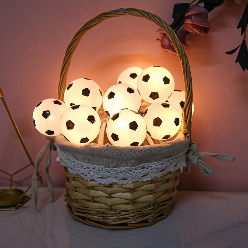 Garland LED Football String Lights DIY Soccer/Balls Fairy Etsy