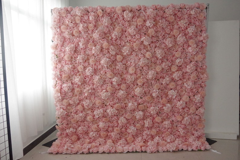 Backdrop Rosa Captivating Rose Flower Wall Photo Backdrop,3d Pink Floral Panel for ...