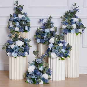 Palla di fiori verde rosa bianca blu polveroso, palla di fiori personalizzata per la fase di matrimonio/evento di festa/addio al nubilato/casa/negozio centrotavola decorazione