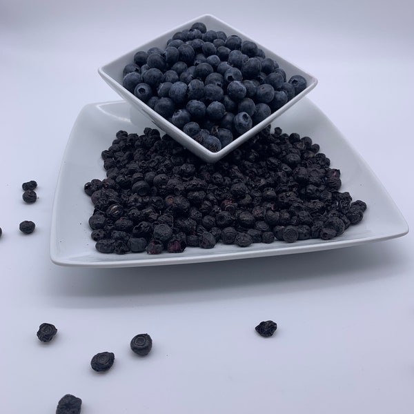 Freeze Dried Blueberries 100% Natural, Yogurt Topping, Cereal & Granola Garnish, Ice Cream Toppings, Freeze Dried Snacks, Vegan Fruit Snacks
