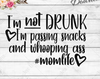 Mom Life SVG | Funny Car Decal, T-Shirt Design (Digital Download)