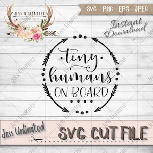 Tiny Humans SVG || Car Decal || Tiny Humans  || Car Decal SVG File || Baby SVG || Silhouette Cut File