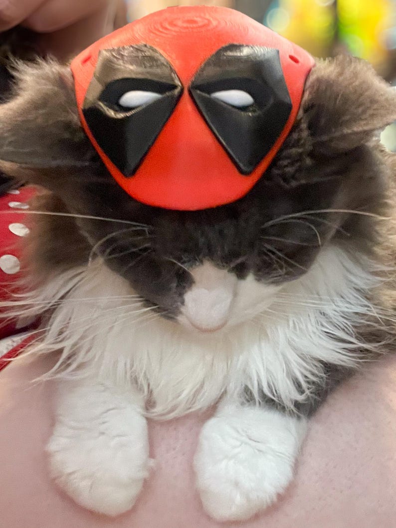 Deadpool & Dogpool Inspired Costume Mask for Dog and Cat Variants image 6