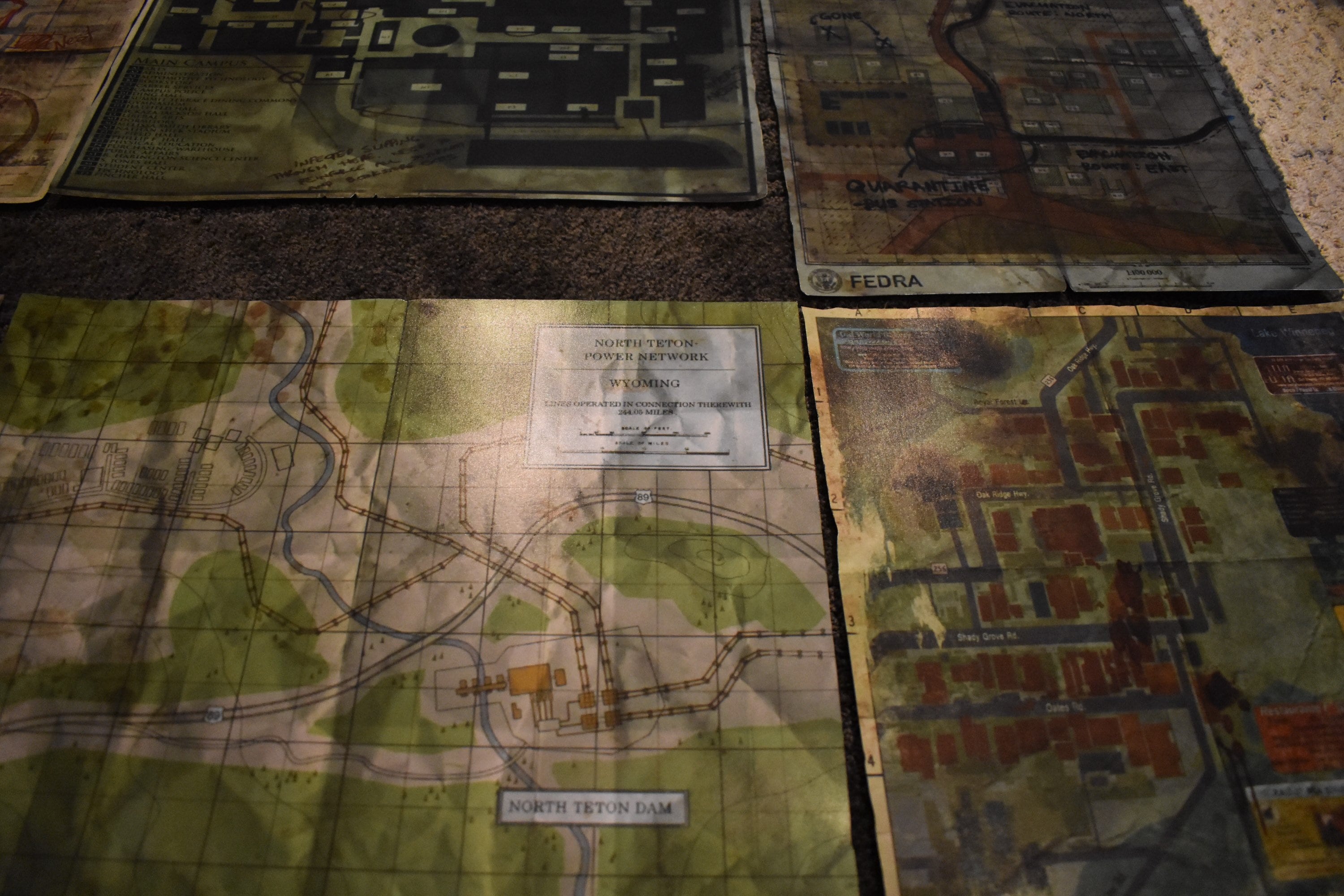 Complete Map Set From The Last Of Us Includes 10 maps Etsy