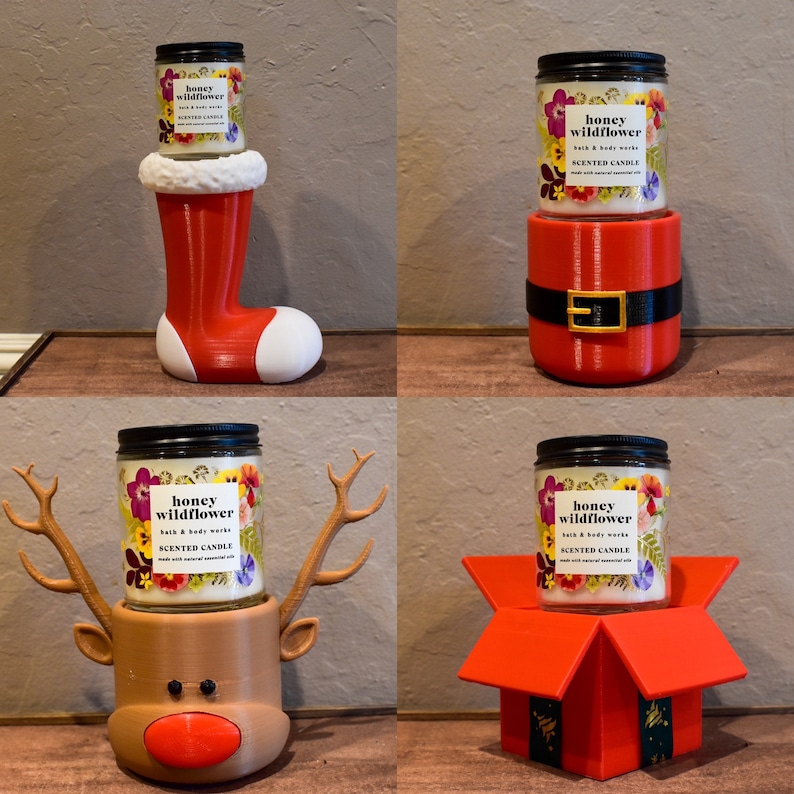 Bath & Body Works Christmas Candle Holders 3 Wick and 1 Wick Etsy