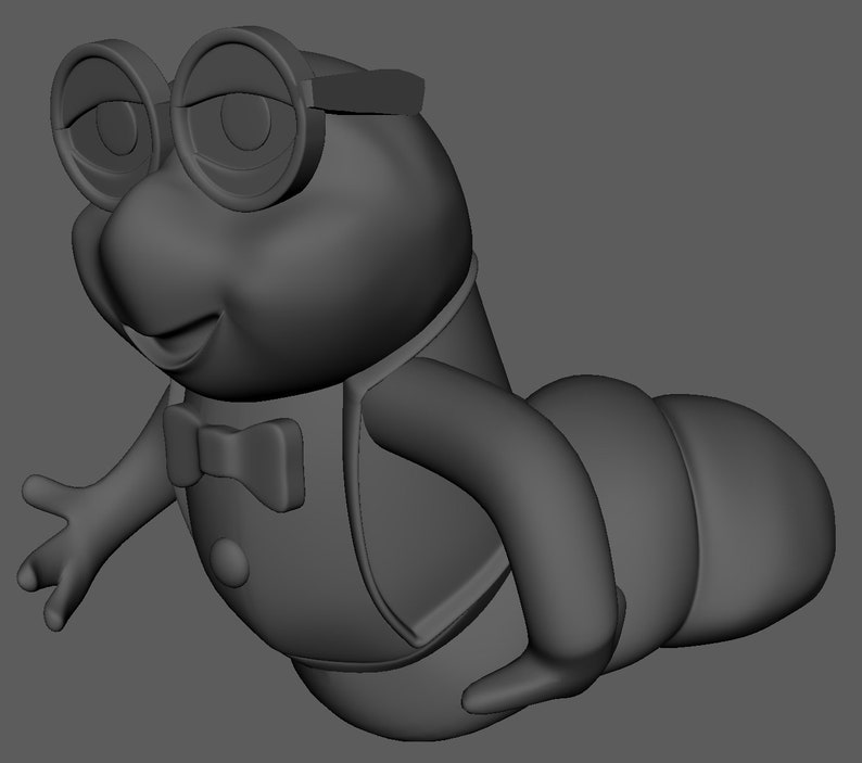 Bookworm 3D PRINTER FILE - Etsy