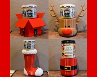 ¡Candelabros navideños de Bath & Body Works! ¡3 mechas y 1 mecha!