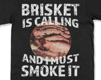 Maglietta da uomo con petto di manzo, regalo per appassionati di barbecue, maglietta divertente per maestri del barbecue, umorismo sulla grigliata