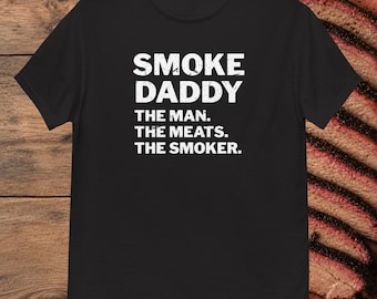 Smoke Daddy BBQ Shirt, Funny Meat Smoker Gifts for Dad, Fathers Day Tee