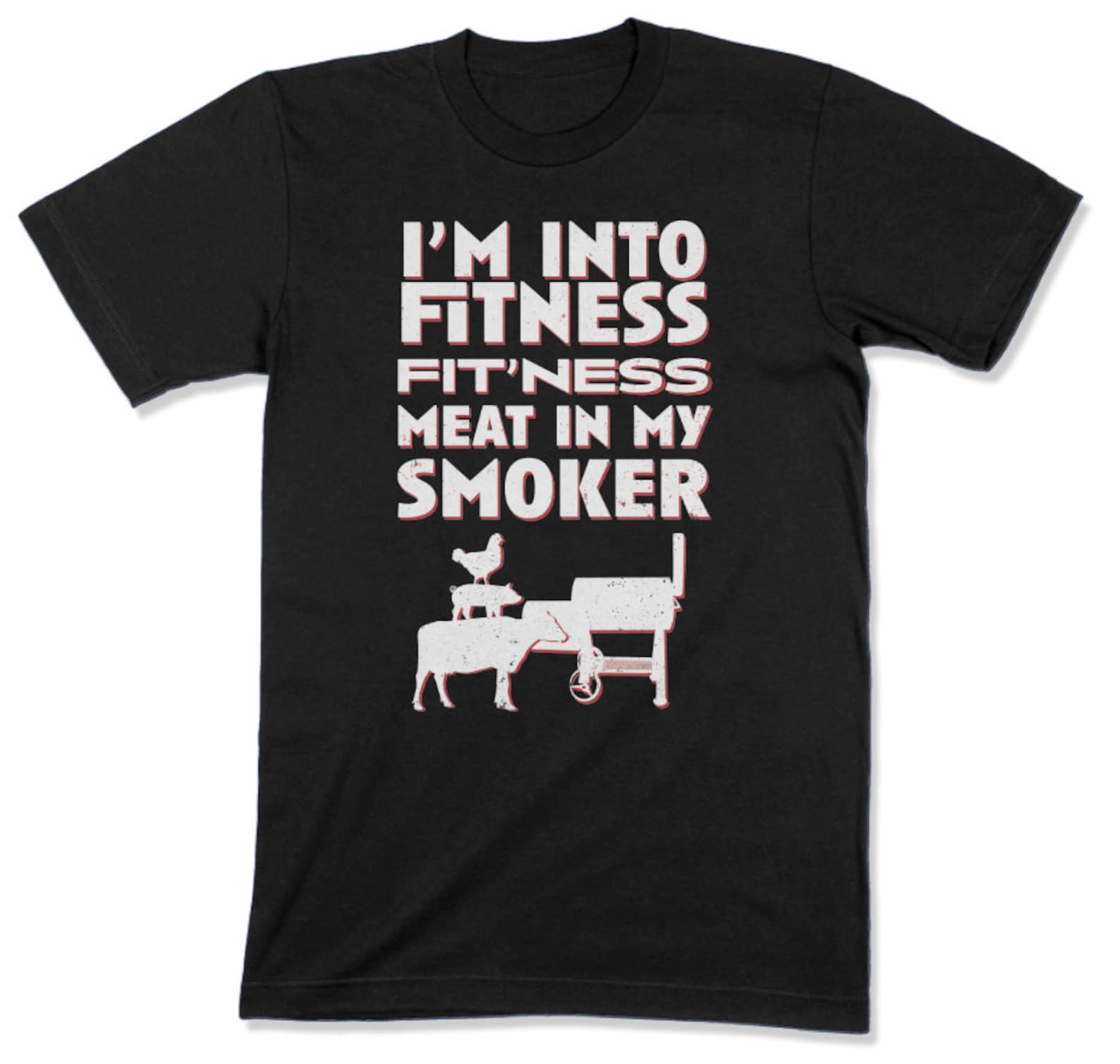 Meat Smoker Gifts, I'm Into Fitness Meat Smoker Shirt, Funny BBQ Smoker