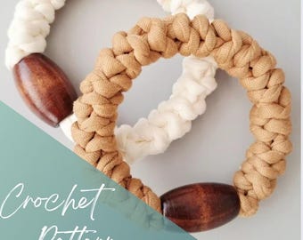 PDF Pattern | Boho Bracelet | Beaded Bracelet | Chunky Crochet Bracelet | Handmade Yarn Jewellery | Knitted Bracelet | Boho Jewellery