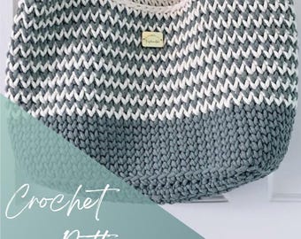 PDF PATTERN | XXL Handmade Crochet Bag | Tote Bag | Macrame Bag | Crochet Shopping Bag | Shopper bag | Beach Bag | Market bag | Storage Bag