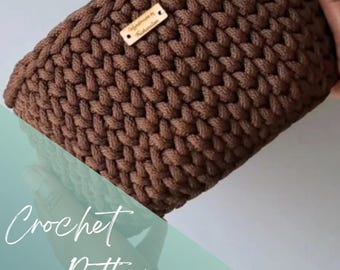 Hyperlinked PDF PATTERN | Video Tutorials included | Handmade Crochet Basket XL | Home Storage | Boho Home Decor