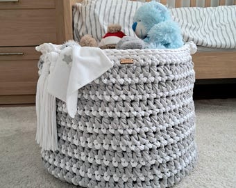 Handmade Crochet Basket | Home Storage | Home Decor | New Home Gift | Housewarming | Baby Nursery | Baby Shower Gift | Home Organization