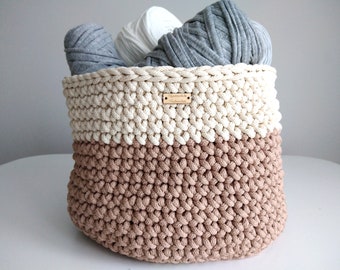 Handmade Crochet Baskets | Storage Baskets | Plant Pot Covers | Bathroom Storage | Nursery Storage | Round Baskets | Medium | Large