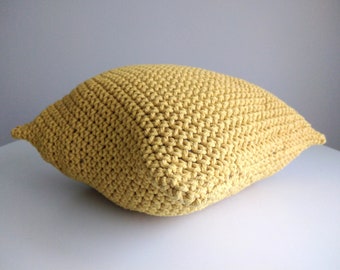 Handmade Crochet Cushions | Decorative Cushions | Natural Crochet Cushions | Home Decor | Nursery Decor | Cord Cushions | Mustard Cushions