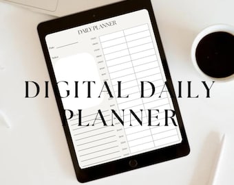 Minimalist Digital Daily Planner | Undated PDF for iPad & Tablet | Daily Weekly and Monthly Layouts | GoodNotes and Notability Daily Planner