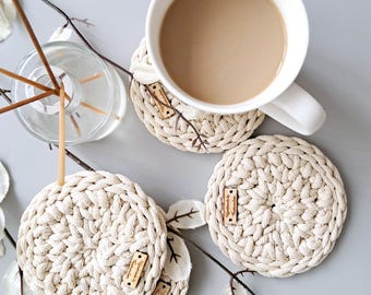 Table Decor | Macrame Cord Coasters | Crochet Costers | Mugs | Cup | Drinkware | Table Setting | Handmade | Dining Accessories