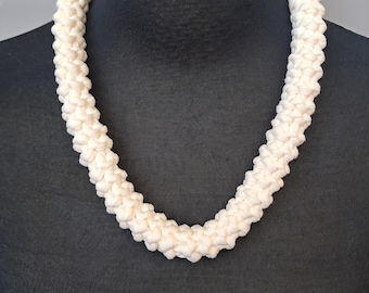 Boho Statement Necklace | Chunky Fabric Crochet Necklace | Handmade Yarn Jewellery | Knitted Necklace | Boho Jewellery | Gift for her