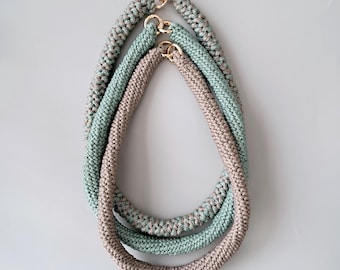 Boho Necklace | Macrame Rope Crochet Necklace | Bold Boho Jewellery | Cord Accessories | Handmade Gift