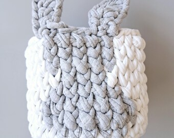 Easter Bunny Basket | Baby Room Decor | Nursery Decor | Handmade Basket | Crochet Basket | Knitted Basket | Home Decor | Scandinavian Decor