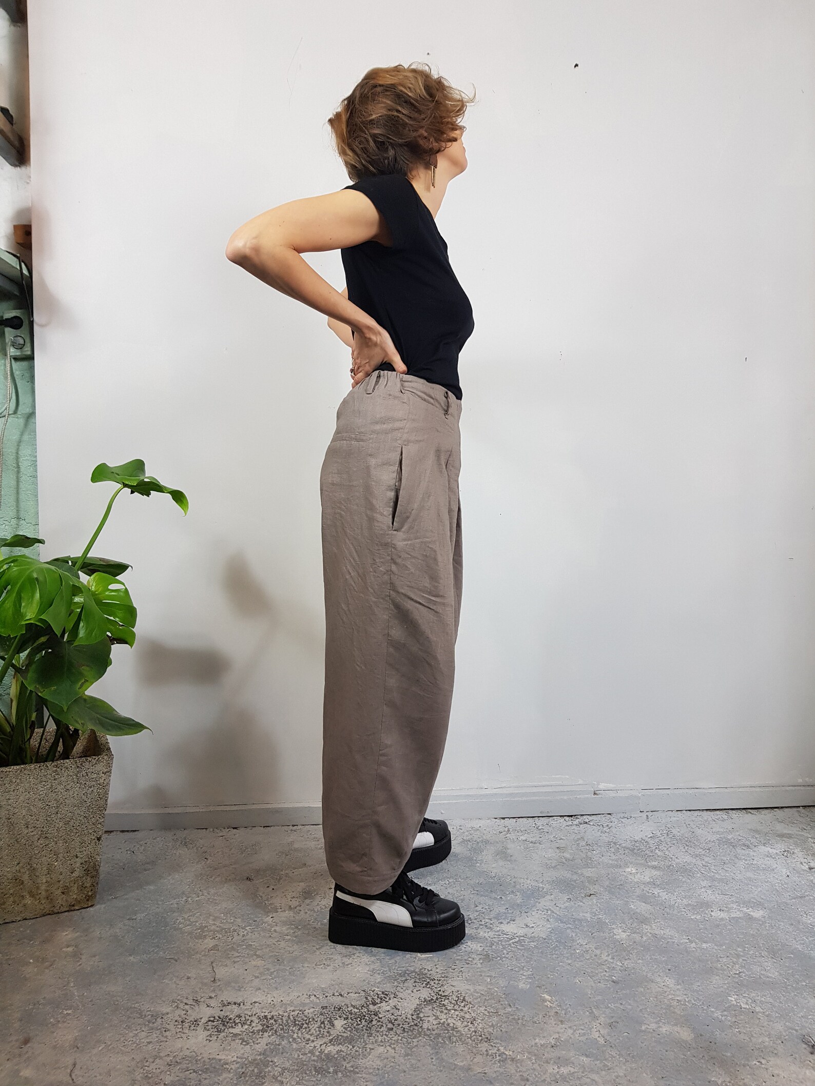 Taipei unisex ball pants ball linen pants short claw pants Etsy