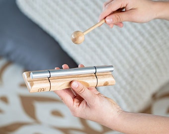 Handcrafted "Flower of Life" sound stick for classrooms, meditation, and therapy