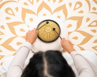 Tambor de língua de aço 7"/18 cm em três cores e afinações