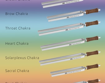 Diapasones de chakras individualmente y en juego de 7 piezas