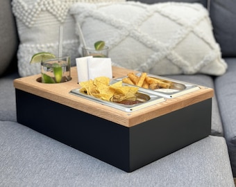 Sofa Butler - B-Ware - Couch Tablett - das perfekte Geschenk (Korpus dunkelgrau)