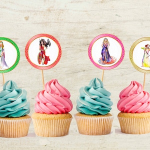 Greek Goddesses cupcake toppers and wrappers/16 different designs ready to download for the best Greek Goddesses party ever organized!