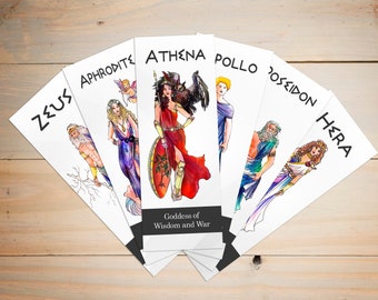 Greek Mythology Bookmarks: Gods & Goddesses, Positive Quotes (12 Pack)