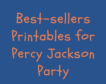 Percy Jackson Party Printables: Banners, Cupcake Toppers, Paperdolls (Digital Download)