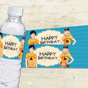 Percy Jackson water bottle wrappers and food labels/instant download/Party supplies for Percy Jackson and Camp Half Blood parties!