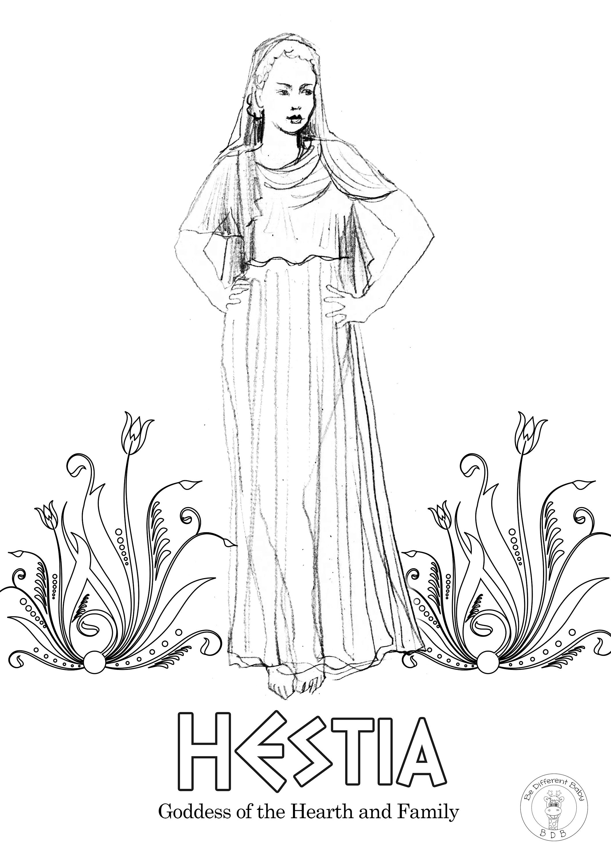 Greek Gods Coloring Pages/if You and Your Children Love Greek Etsy UK
