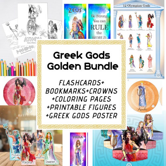Greek Gods and Goddesses Stickers/pack of 32 Paper Stickers16