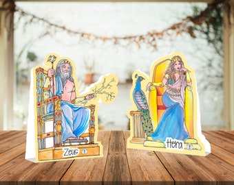 Poupées de papier mythologie grecque : dieux et déesses à imprimer (PDF)