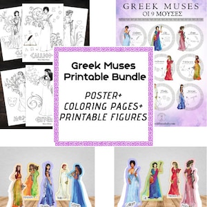 Nine Muses Bundle/si vous enseignez la Grèce antique ou si vous aimez la mythologie grecque, c'est un incontournable !4 pdf téléchargeable, exclusif sur etsy