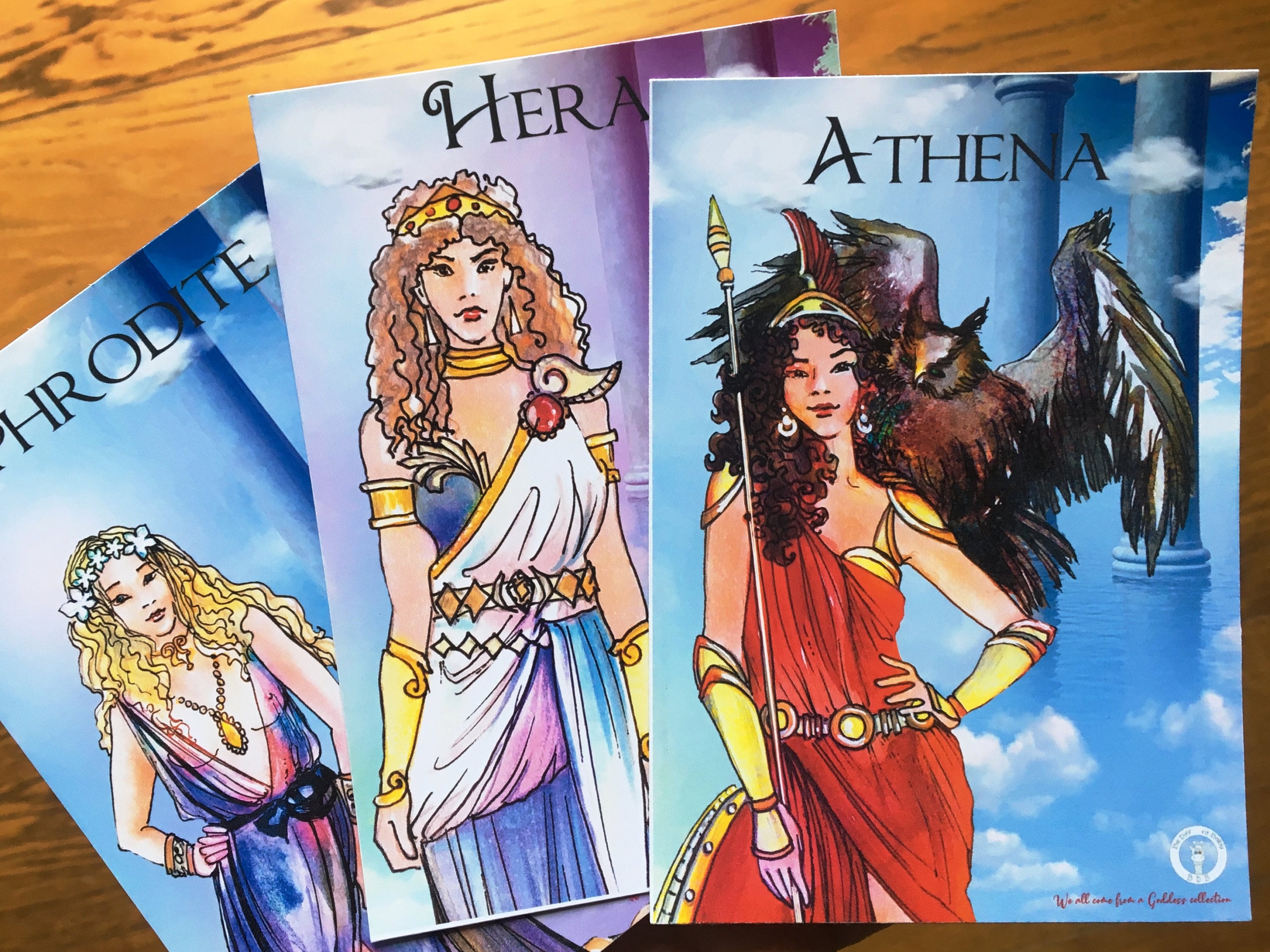Greek Goddess Cards/7 Greek Mythology | Etsy