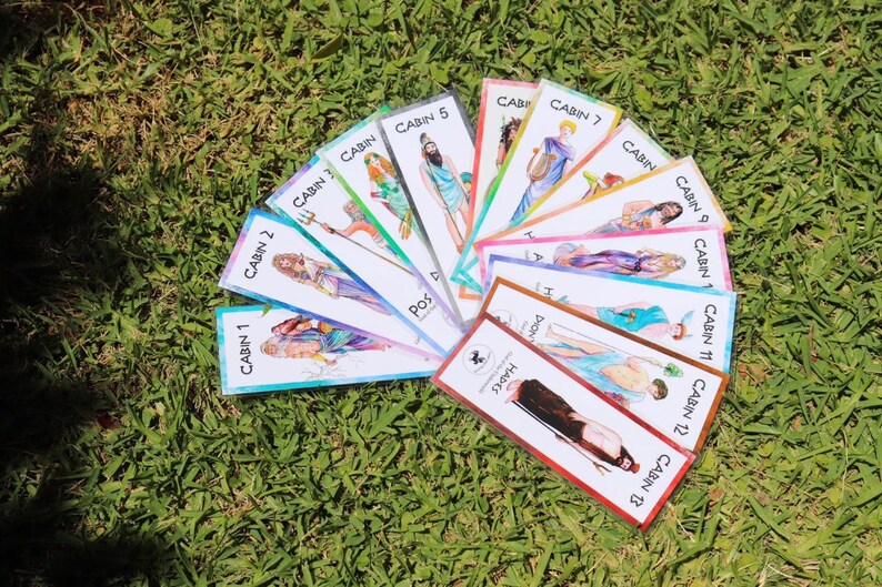 percy jackson cabin bookmarks if you love percy jackson
