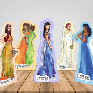 Paperdolls stampabili delle Nove Muse. Se ami la mitologia greca o insegni l'antica Grecia e la mitologia greca, questo è un must.