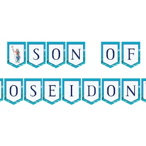 Son of Poseidon Banner/Percy Jackson inspired/Camp Half Blood/Perfect banner if you are organizing a Greek Mythology, Percy Jackson party