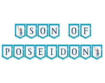 Son of Poseidon Banner: Percy Jackson Party Decor (PDF)