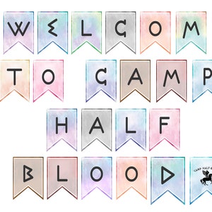 Camp Half Blood banner, digital download.Are you organizing a Percy Jackson Party?Welcome to Half Bloold Camp Banner/24 pages, two versions