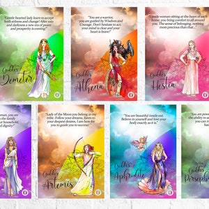 Greek Goddesses Prints/ Greek Goddesses Cards/Discover the Goddess within/7 Goddesses speak to you/21 pages instant download/altar supplies